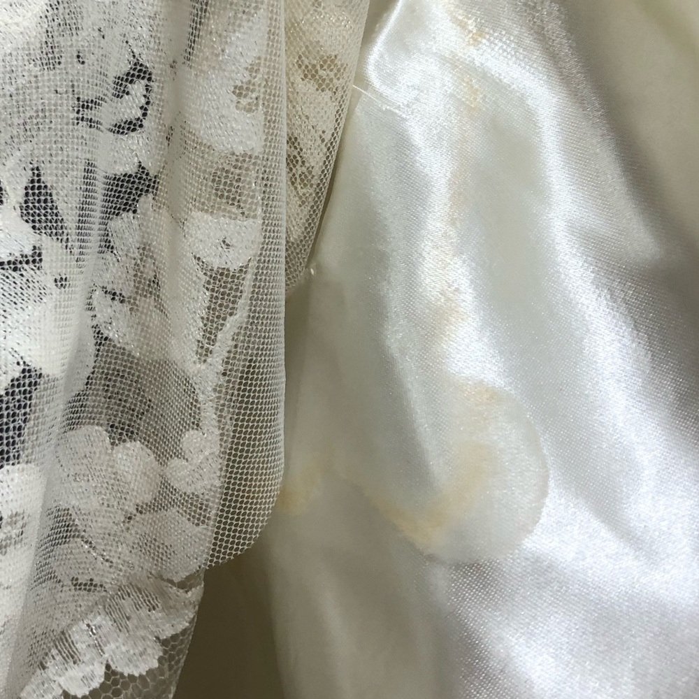 Saks Fifth Avenue Vintage 1950s Lace Wedding Dress Gown Sz M RARE FIND - Picture 13 of 16